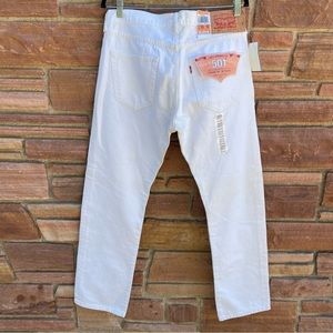 New Levis 501 Original Fit Mens Jeans White 33X30 #0651 W33L30 Levi Button Fly